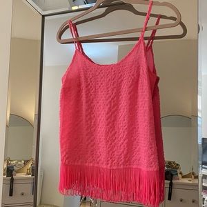 Lilly Pulitzer Textured Tank with Fringe Detail